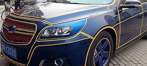 Fangfei 0.4 بوصة X148 بوصة حافة جسم السيارة العاكسة ملصقات DIY مضحكة تحذير السلامة التلقائية للدراجات النارية غطاء الجسم شريط تزيين (أصفر) - Image 4